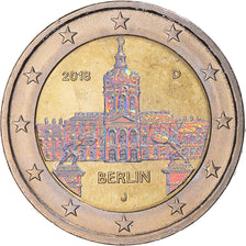 Germany, 2 Euro, 2018, Berlin, Colourized, AU(55-58), Bi-Metallic