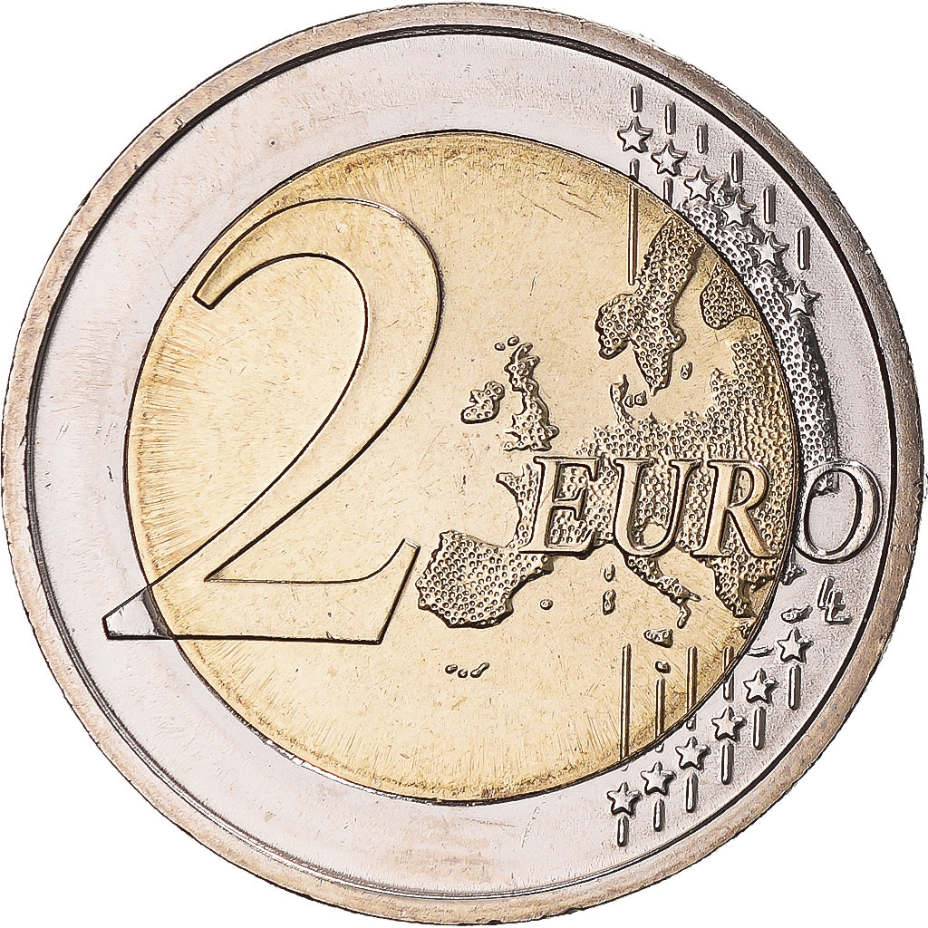 Germany, 2 Euro, Helmut Shmidt, 2018, Munich, Colourized, AU(55-58), Bi-Metallic