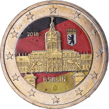 Germany, 2 Euro, berlin, 2018, Hambourg, Colourized, AU(55-58), Bi-Metallic