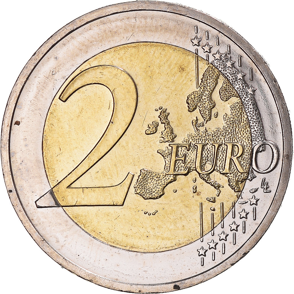 Germany, 2 Euro, berlin, 2018, Hambourg, Colourized, AU(55-58), Bi-Metallic