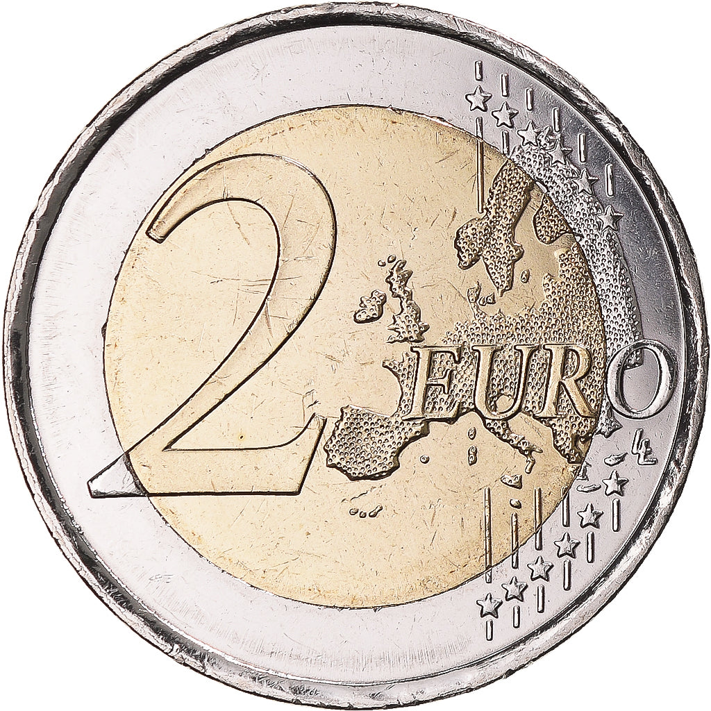 Spagna, 2 Euro, Aqueduc de Ségovie, 2016, Colourized, BB+, Bi-metallico