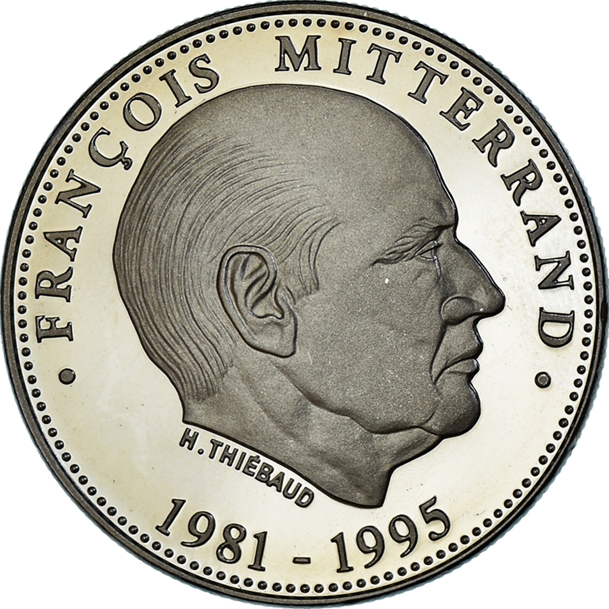 França, medalha, Les Présidents de la République, François Mitterrand