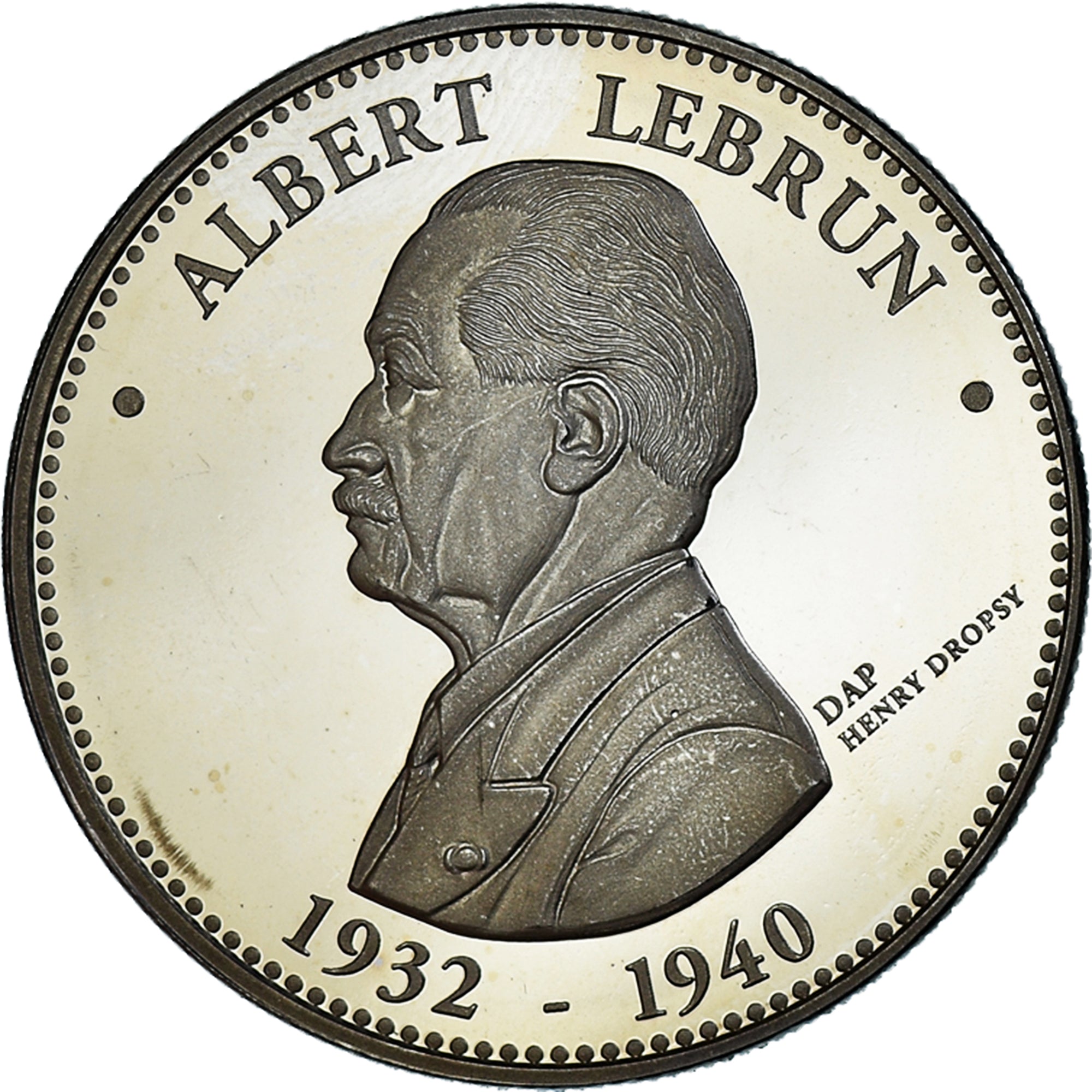 France, Médaille, Les Présidents de la République, Albert Lebrun, Politics