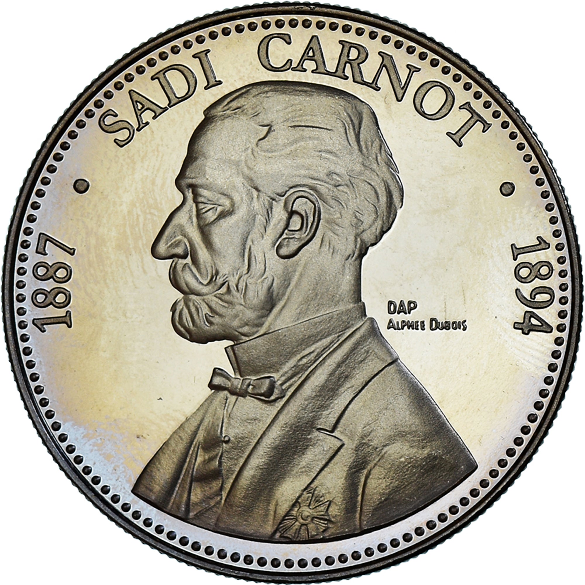 Francia, medaglia, Les Présidents de la République, Sadi Carnot, Politics