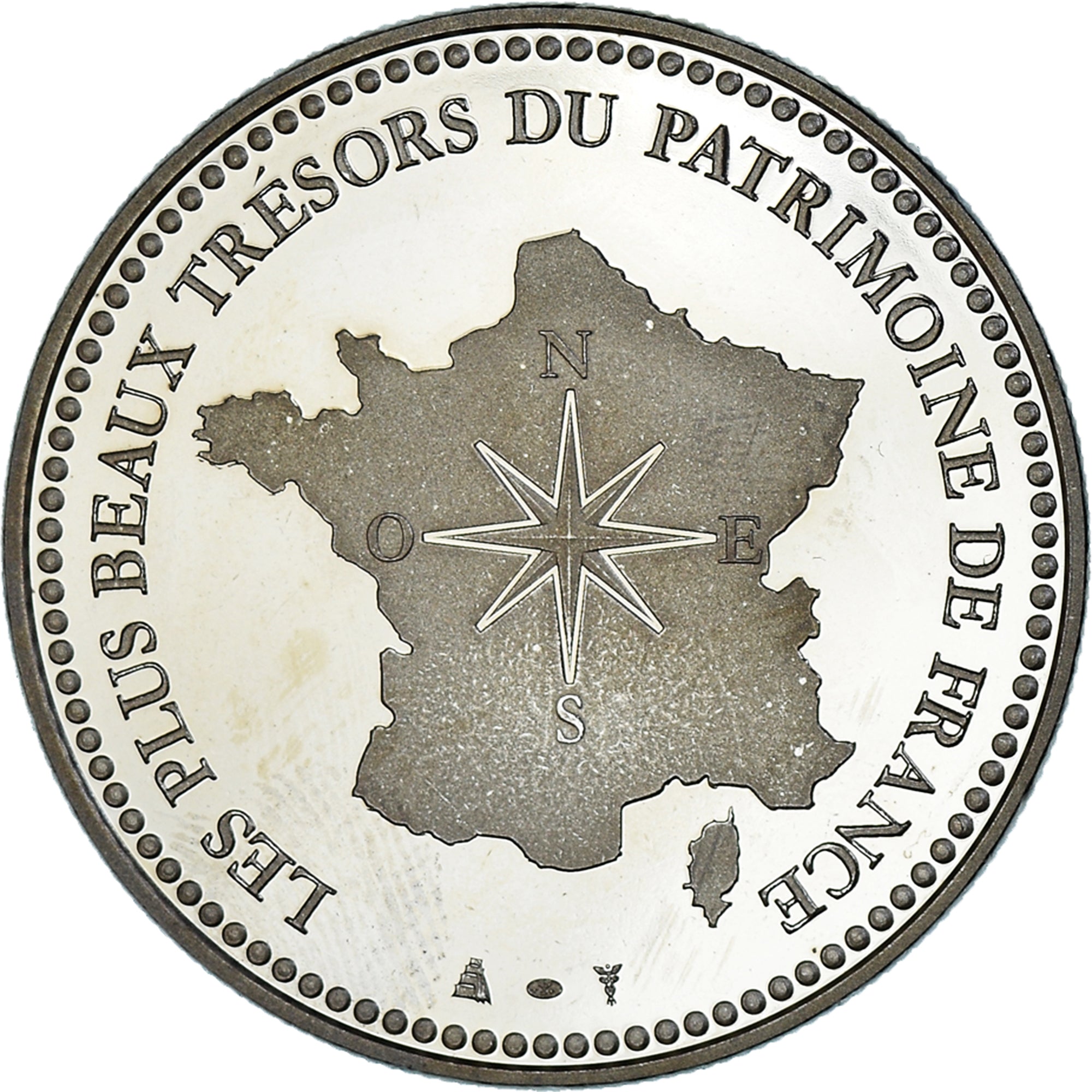 France, Medal, Notre Dame de Lourdes, Patrimoine, Proof, MS(65-70)