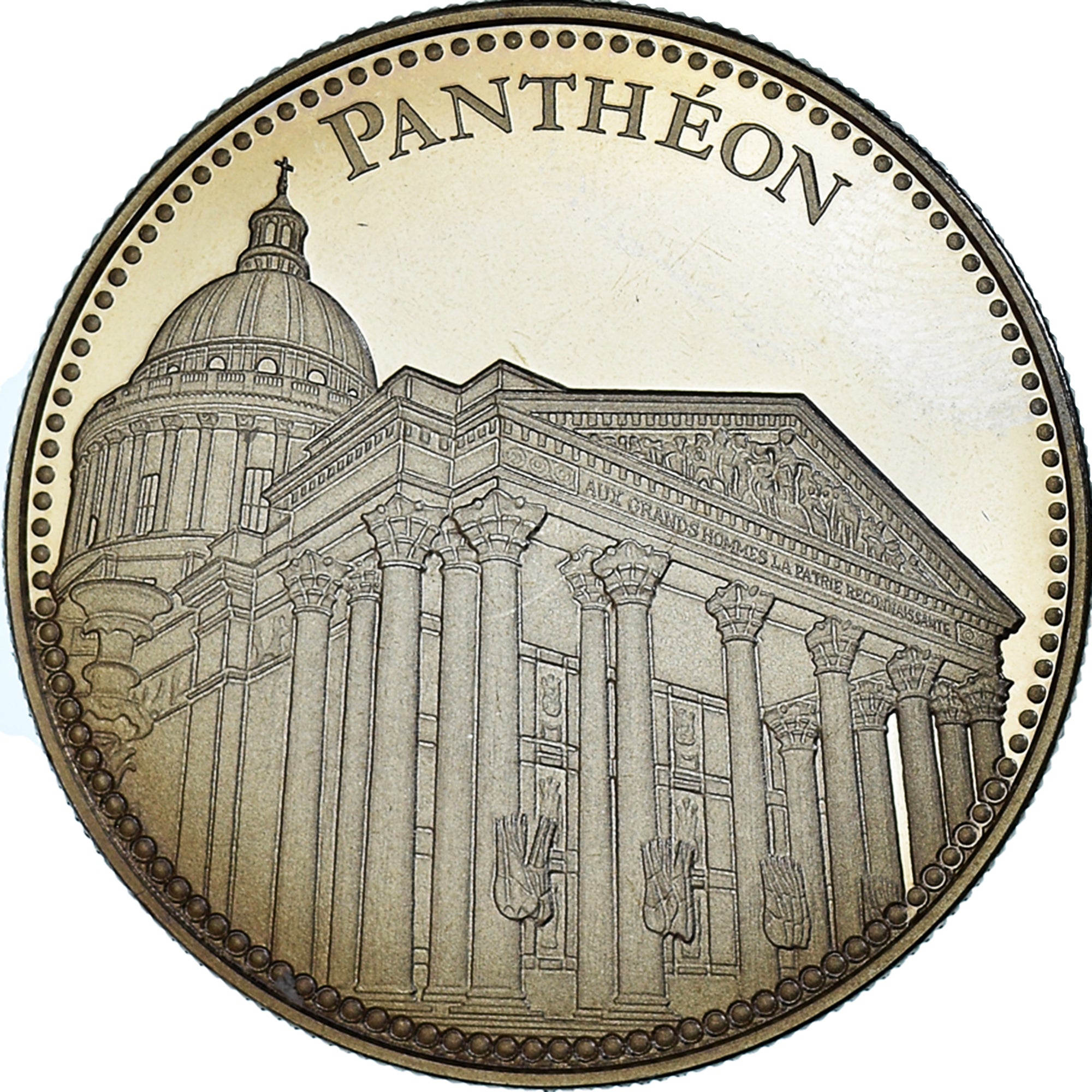 Francia, medaglia, Le Panthéon, Patrimoine, Proof, FDC, Rame-nichel