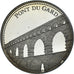 Francja, medal, Les plus beaux trésors du patrimoine de France, Pont du Gard