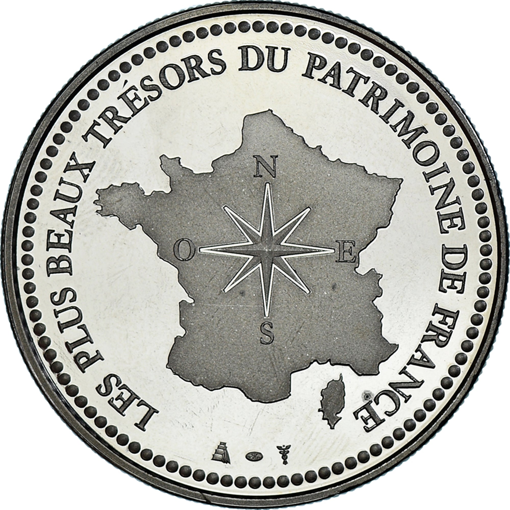 Francja, medal, Les plus beaux trésors du patrimoine de France, Pont du Gard
