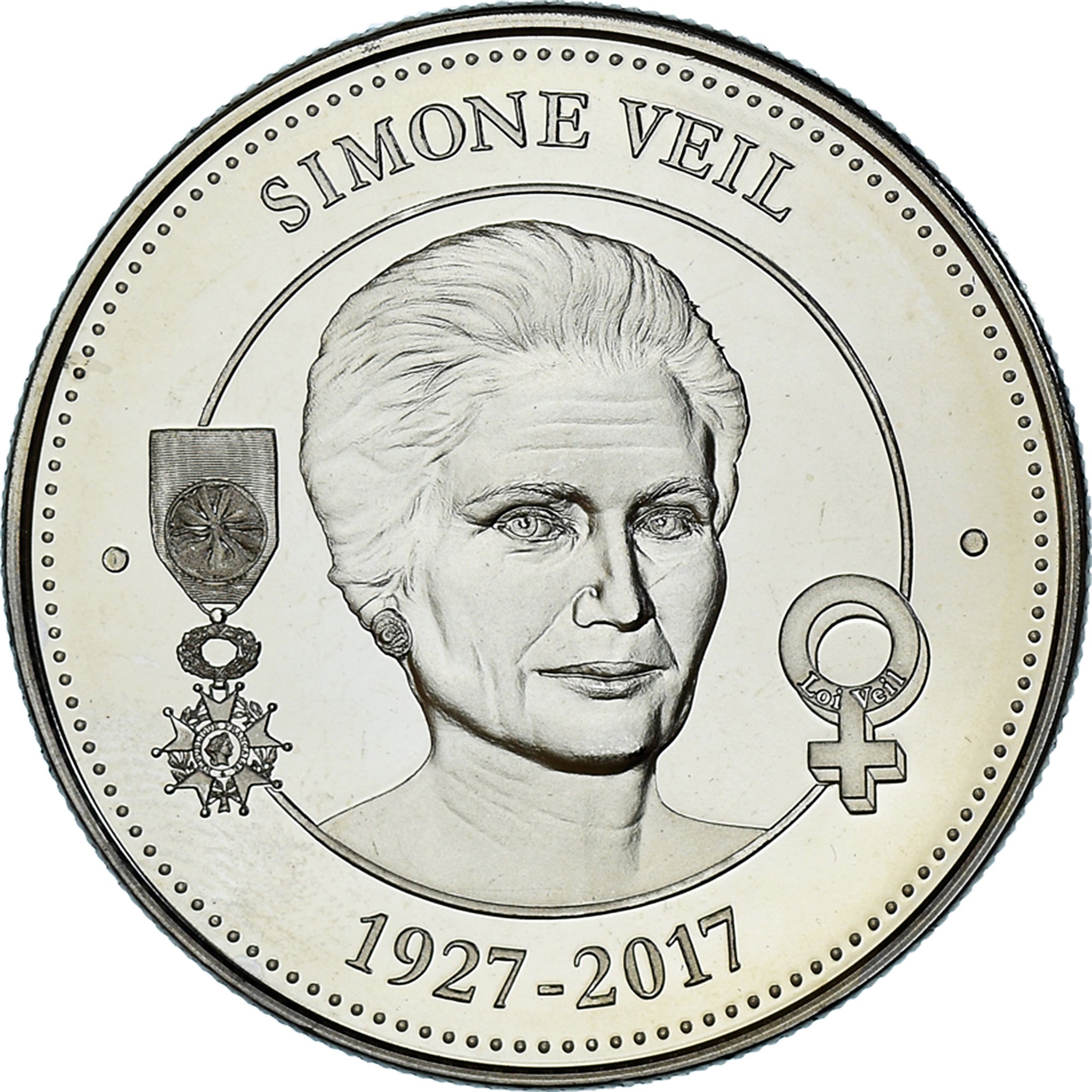 France, Medal, Simone Veil, Collection Panthéon, MS(65-70), Copper-nickel