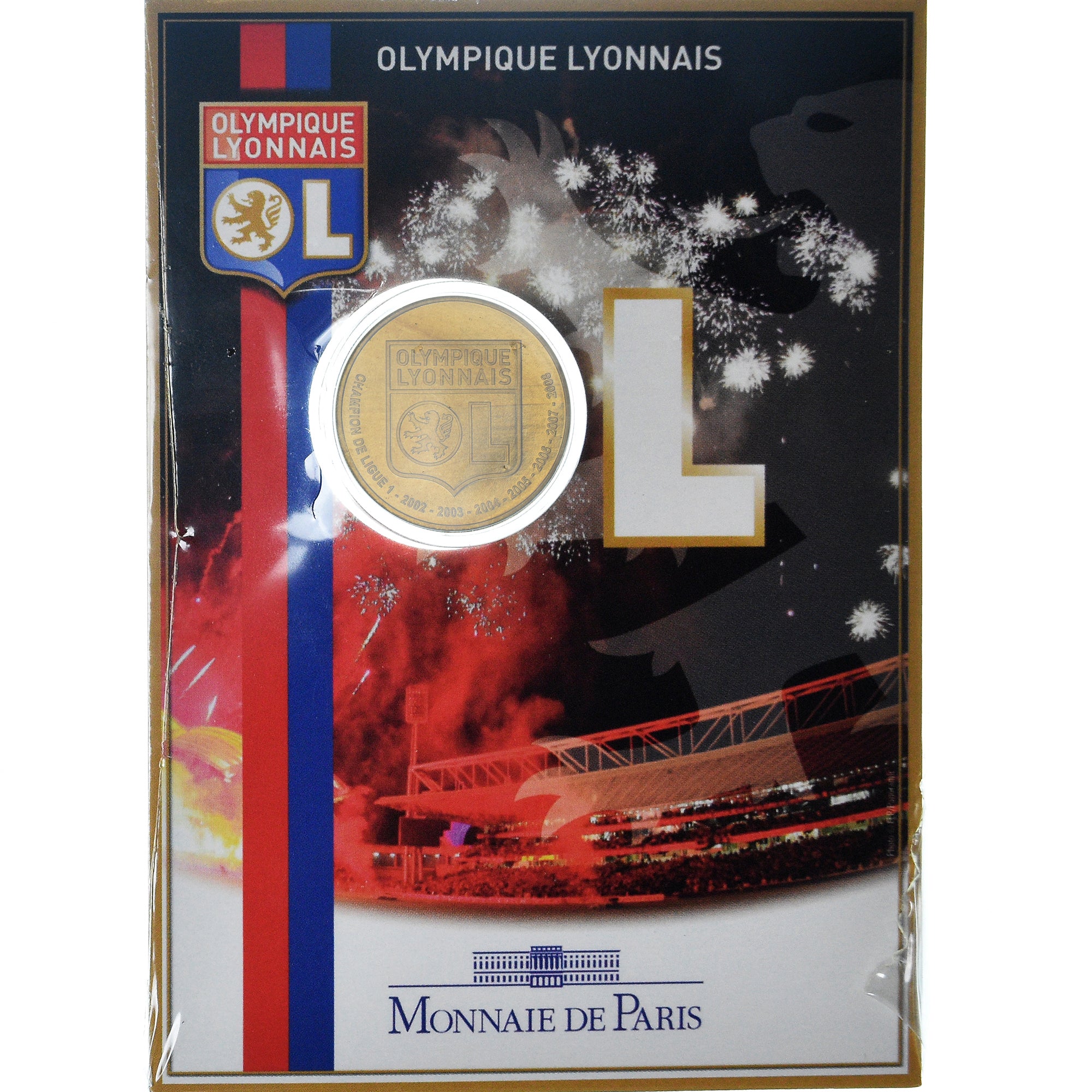 Francia, 1-1/2 Euro, Olympique Lyonnais, 2009, Set, FDC, Aluminio - bronce