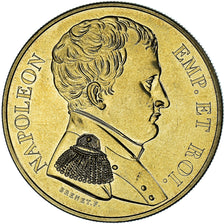 France, Medal, Napoléon Empereur et Roi, Denon, MS(63), Copper Gilt