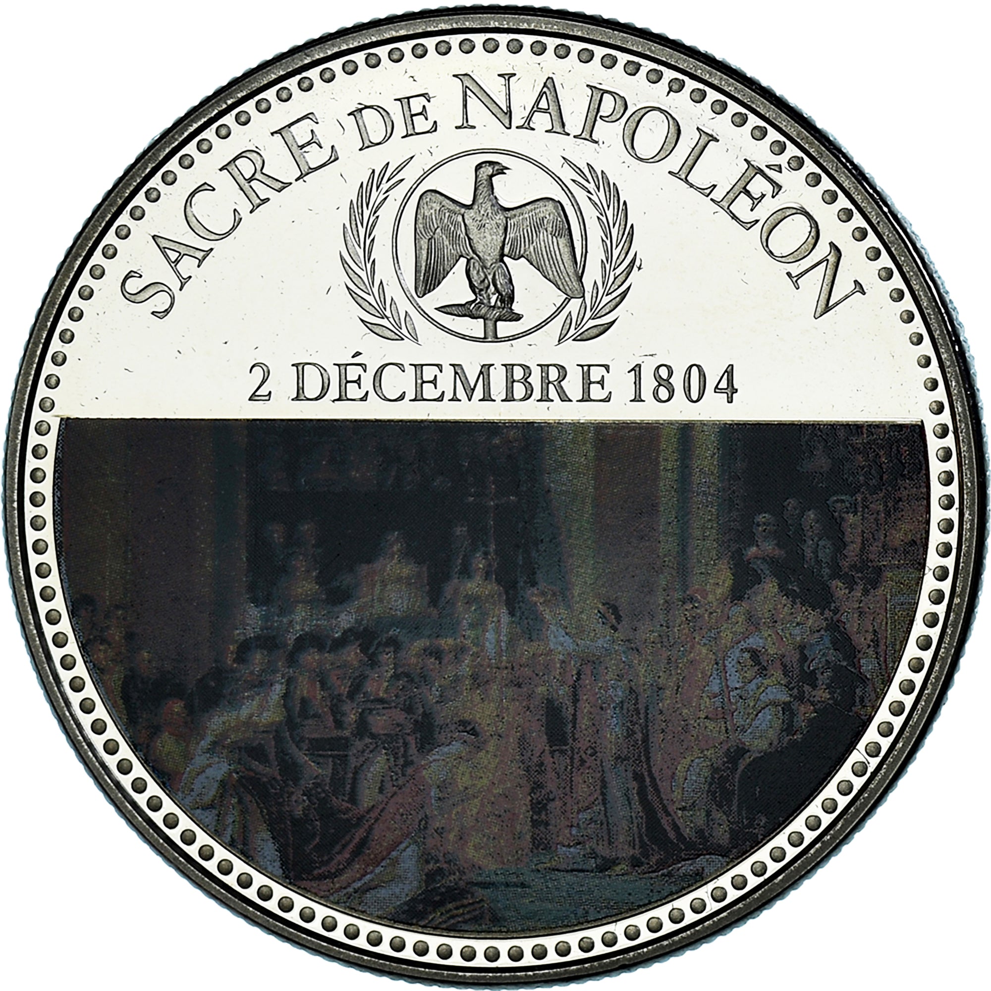 Francja, medal, LE SACRE DE NAPOLÉON, Historia, MS(65-70), Miedź-Nikiel