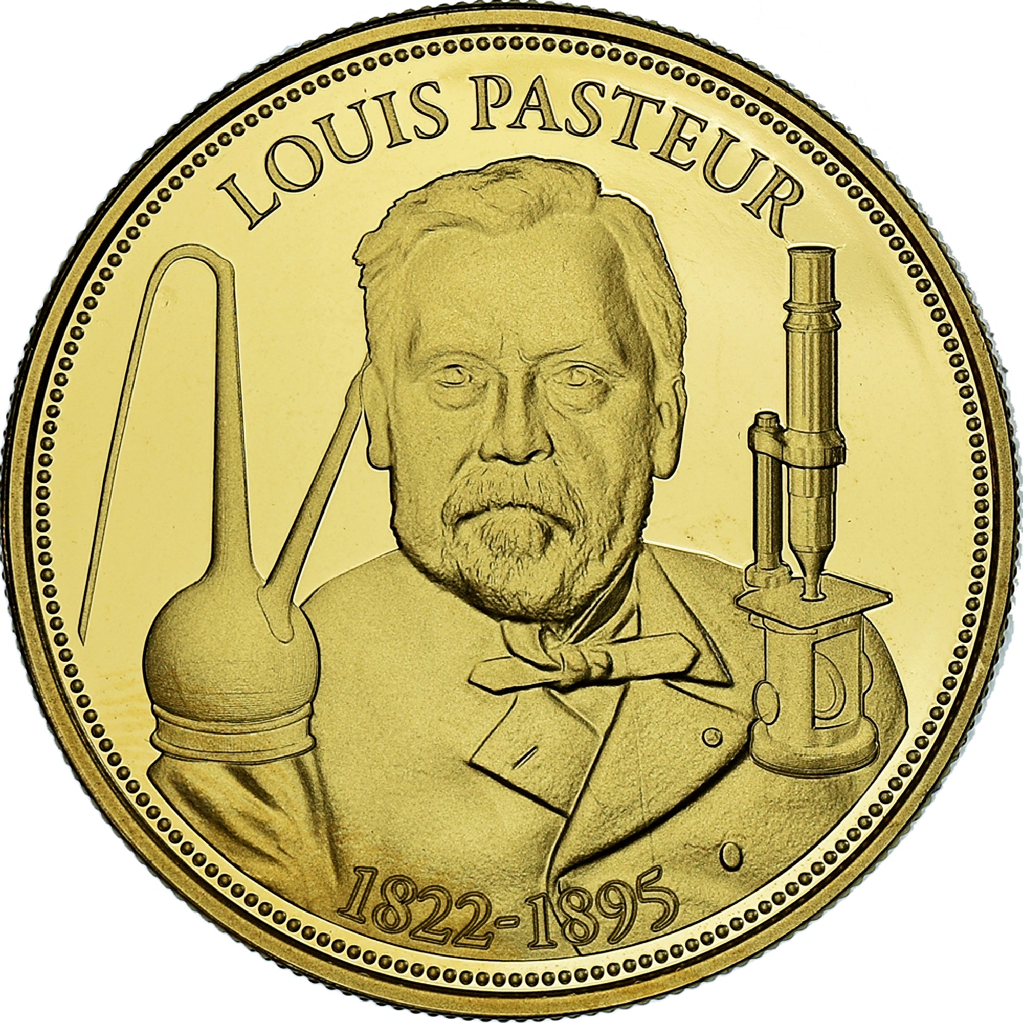 Francia, medalla, Louis Pasteur, Sciences & Technologies, Proof, SC+, Copper