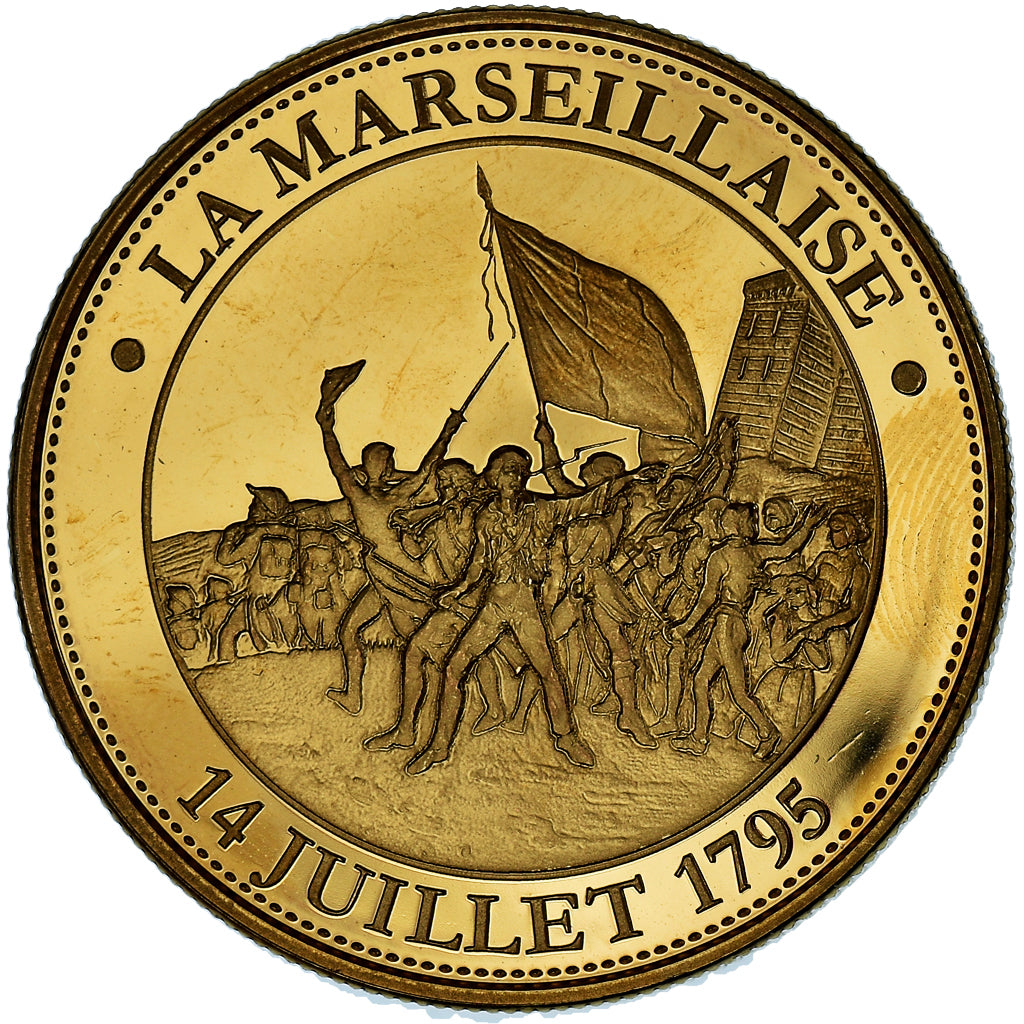 Francja, medal, Révolution Française, La Marseillaise, MS(63), Pokryte Miedź-