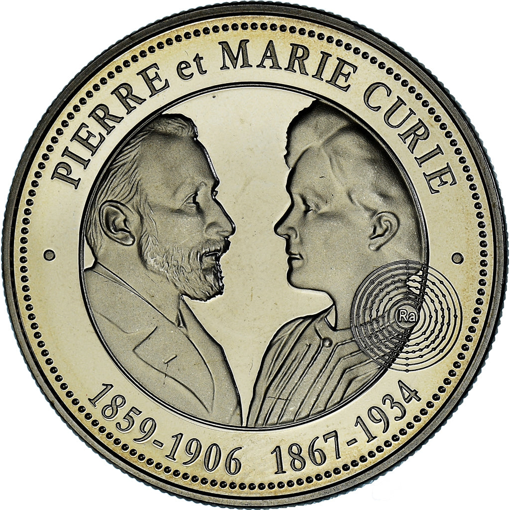 France, Medal, Pierre et Marie Curie, Collection Panthéon, History, MS(63)