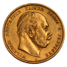 German States, 10 Mark, 1877, Berlin, KM #504, AU(50-53), Gold, 3.95