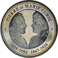 France, Medal, Pierre et Marie Curie, Collection Panthéon, MS(63)
