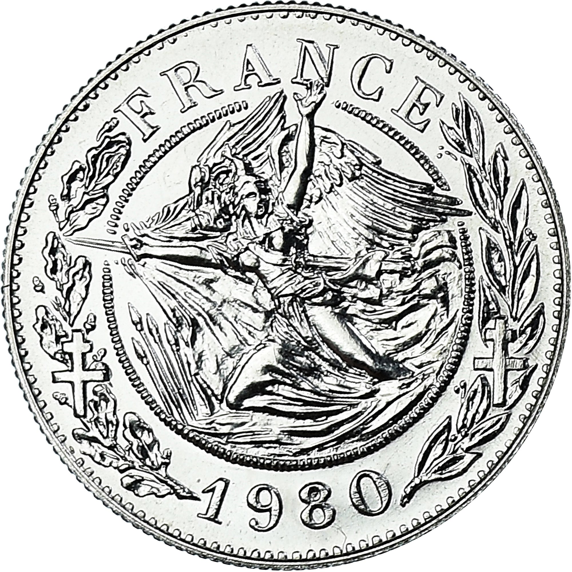 Frankreich, Medaille, Charles de Gaulle, History, 1980, STGL, Silber