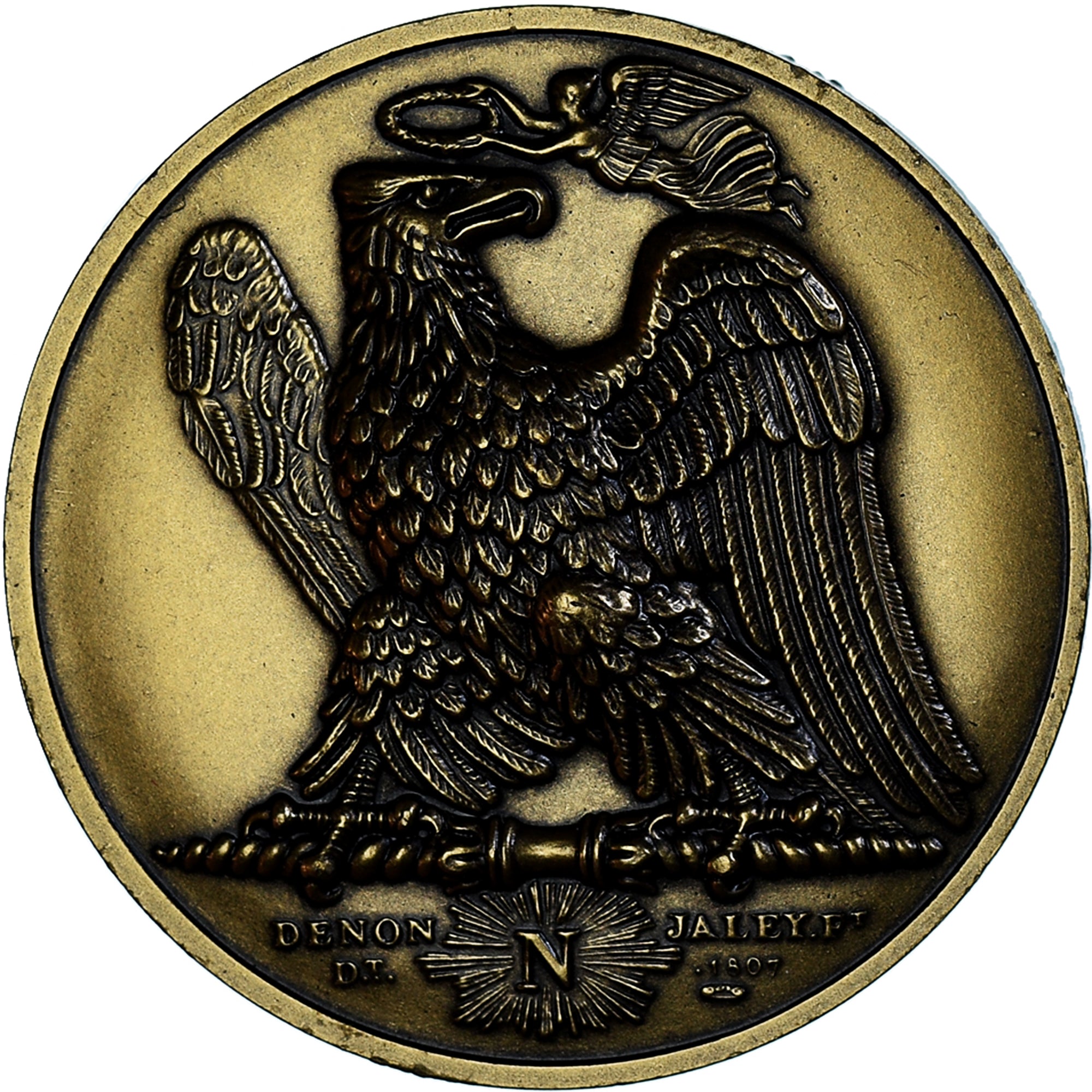 Francia, medaglia, L'Empereur Napoléon Abdique, History, Denon, SPL, Bronzo