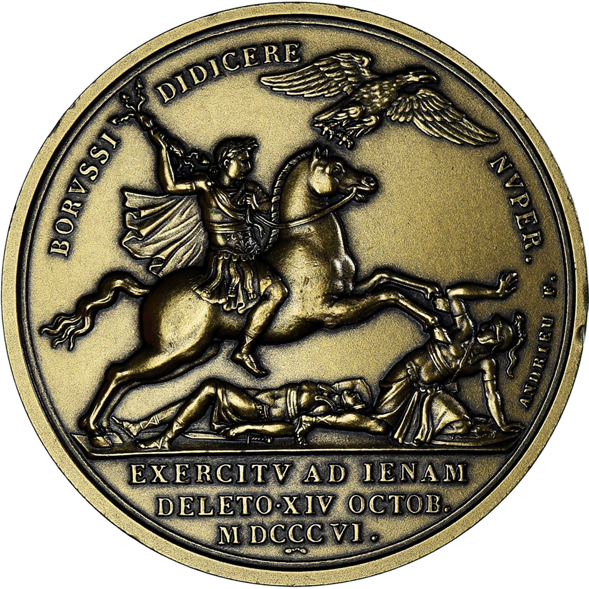 França, medalha, Napoléon 1er, Exercitv Ad Ienam, História, Denon, MS(63)