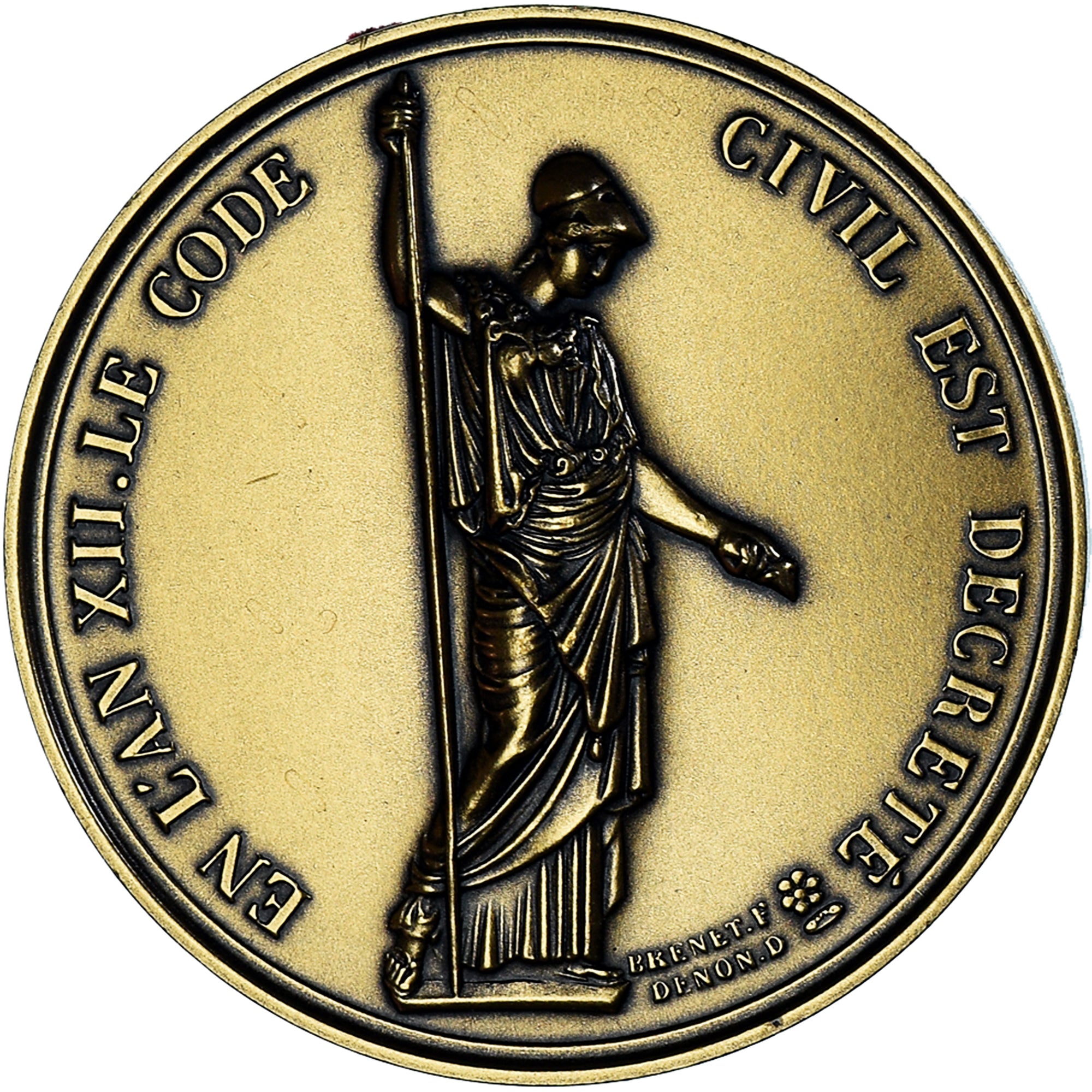 França, medalha, Napoléon Ier, En l'An XII, le Code Civil est Décrété