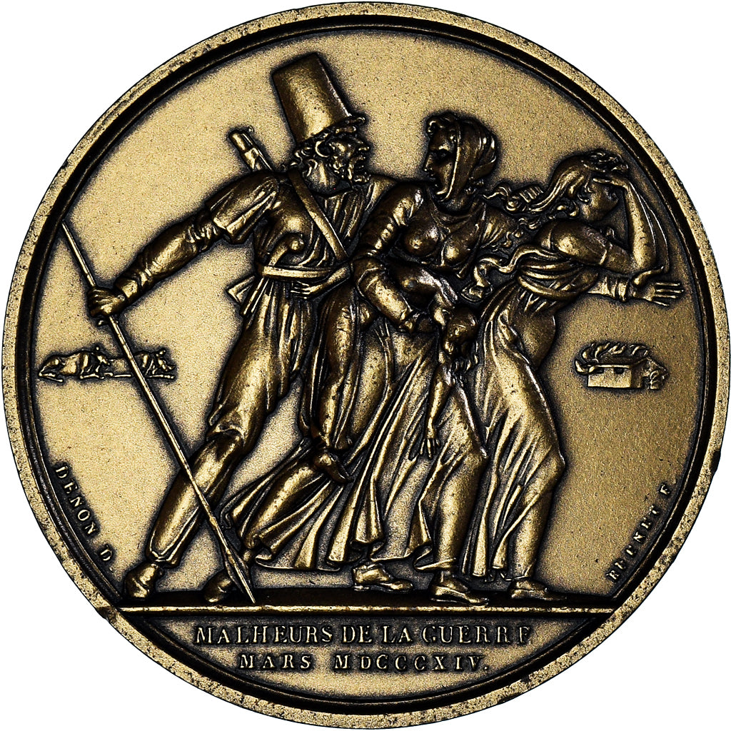 Frankreich, Medaille, Napoléon Ier, Malheurs de la Guerre, History, Denon, UNZ