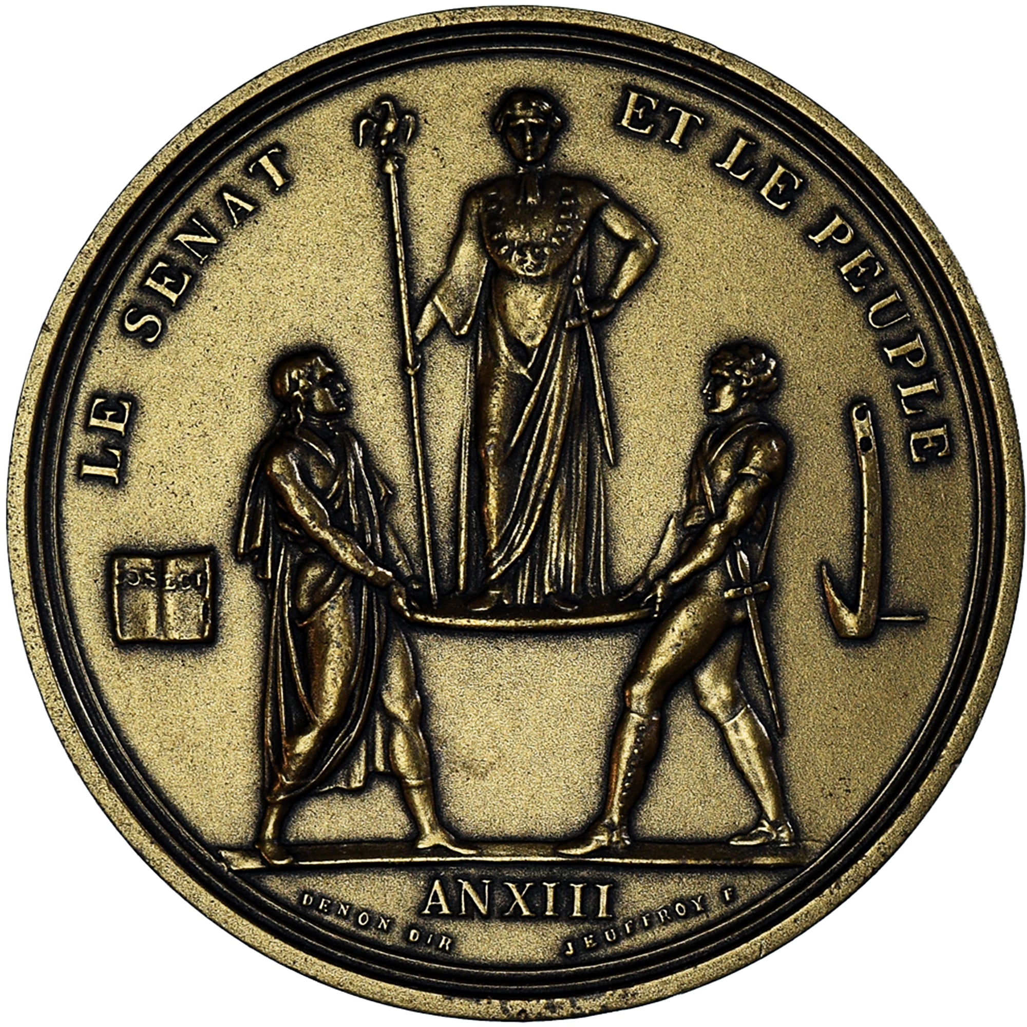 Frankreich, Medaille, Napoléon Ier, Le Sénat, Le Peuple, History, Denon, UNZ