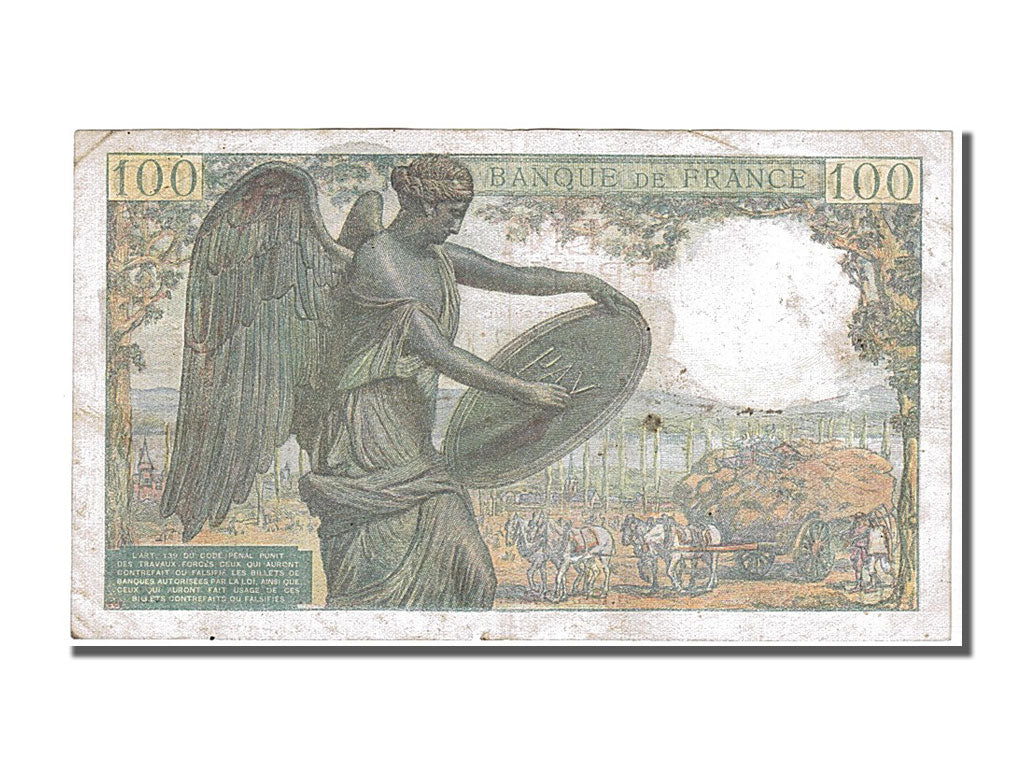 FRANCE, 100 Francs, 100 F 1942-1944 ''Descartes'', 1942, 1942-05-15, VF(30-35),.