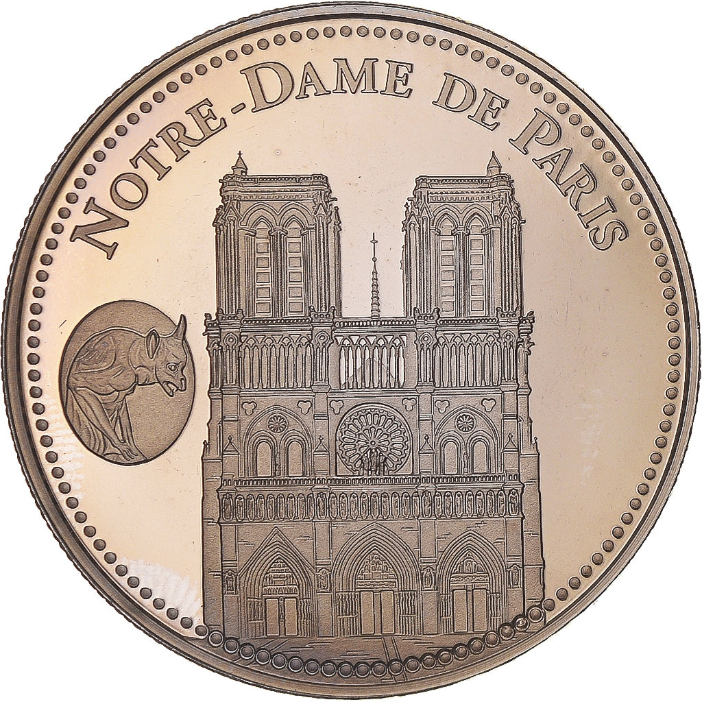France, Medal, Notre Dame de Paris., Patrimoine, MS(64), Copper-nickel