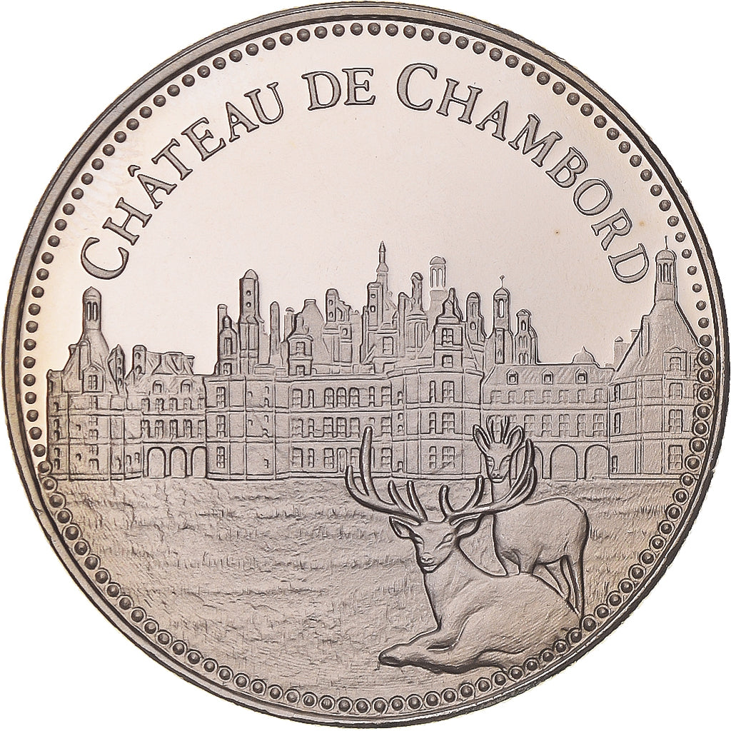 Frankreich, Medaille, Château de Chambord, Patrimoine, UNZ+, Kupfer-Nickel