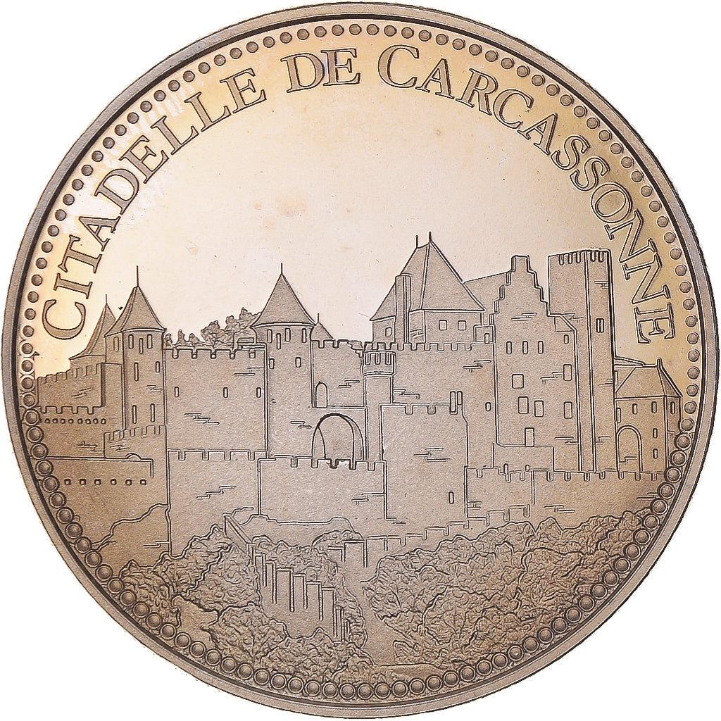 Francia, medalla, La Citadelle de Carcassonne, Patrimoine, SC+, Cobre - níquel
