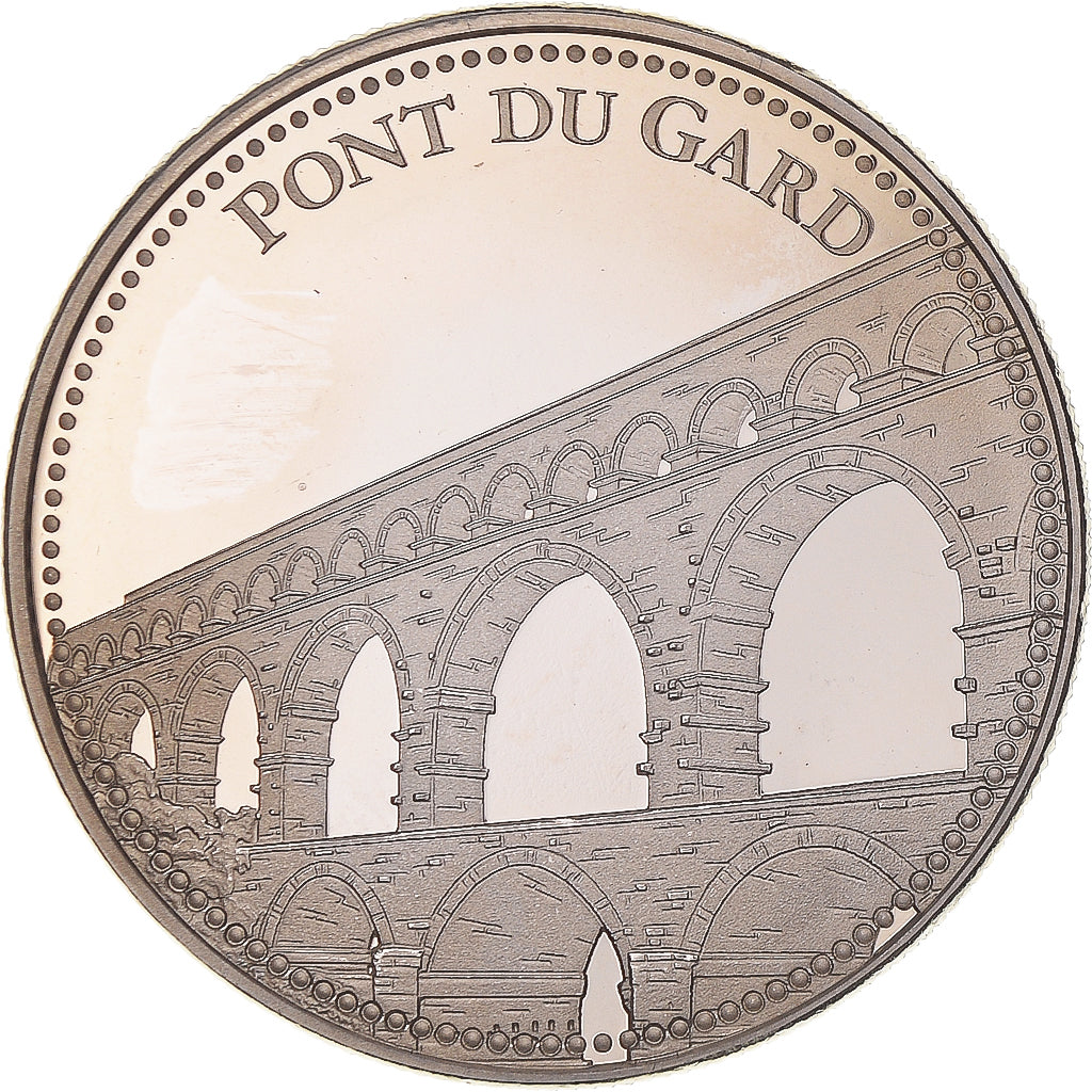 France, Medal, Le Pont du Gard, Patrimoine, MS(64), Copper-nickel