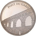 France, Medal, Le Pont du Gard, Patrimoine, MS(64), Copper-nickel