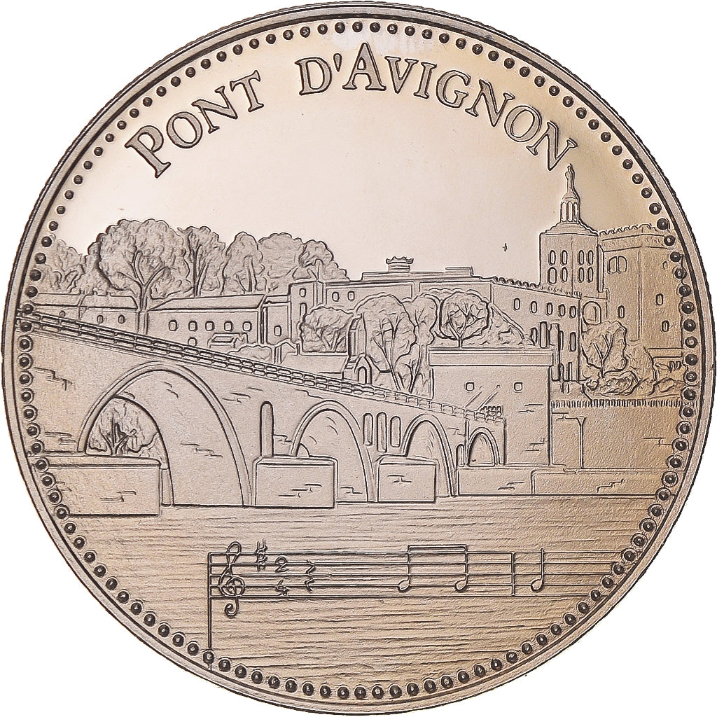 France, Medal, Avignon - Le Pont d'Avignon, Patrimoine, MS(64), Copper-nickel