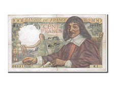 FRANCE, 100 Francs, 100 F 1942-1944 ''Descartes'', 1942, 1942-05-15, EF(40-45),.
