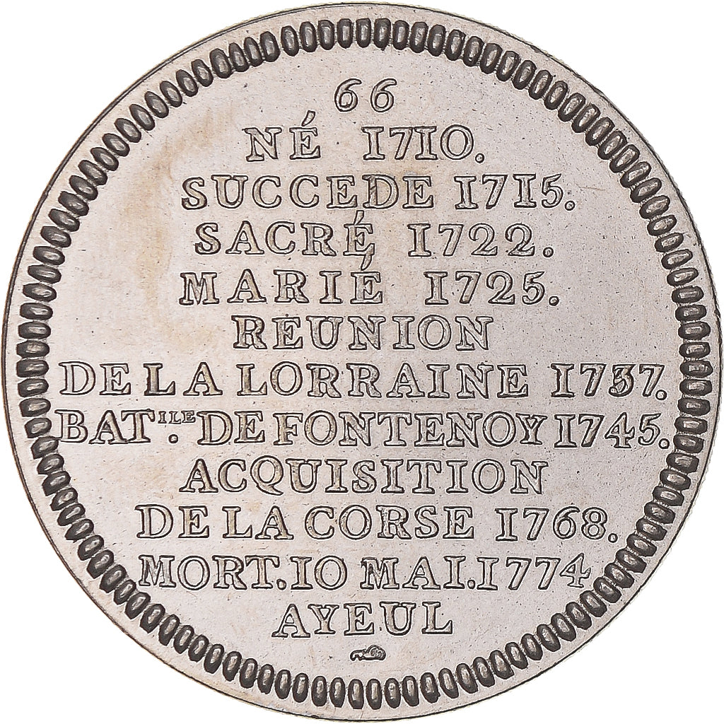 France, Medal, Les rois de France, Louis XV, MS(64), Copper-nickel