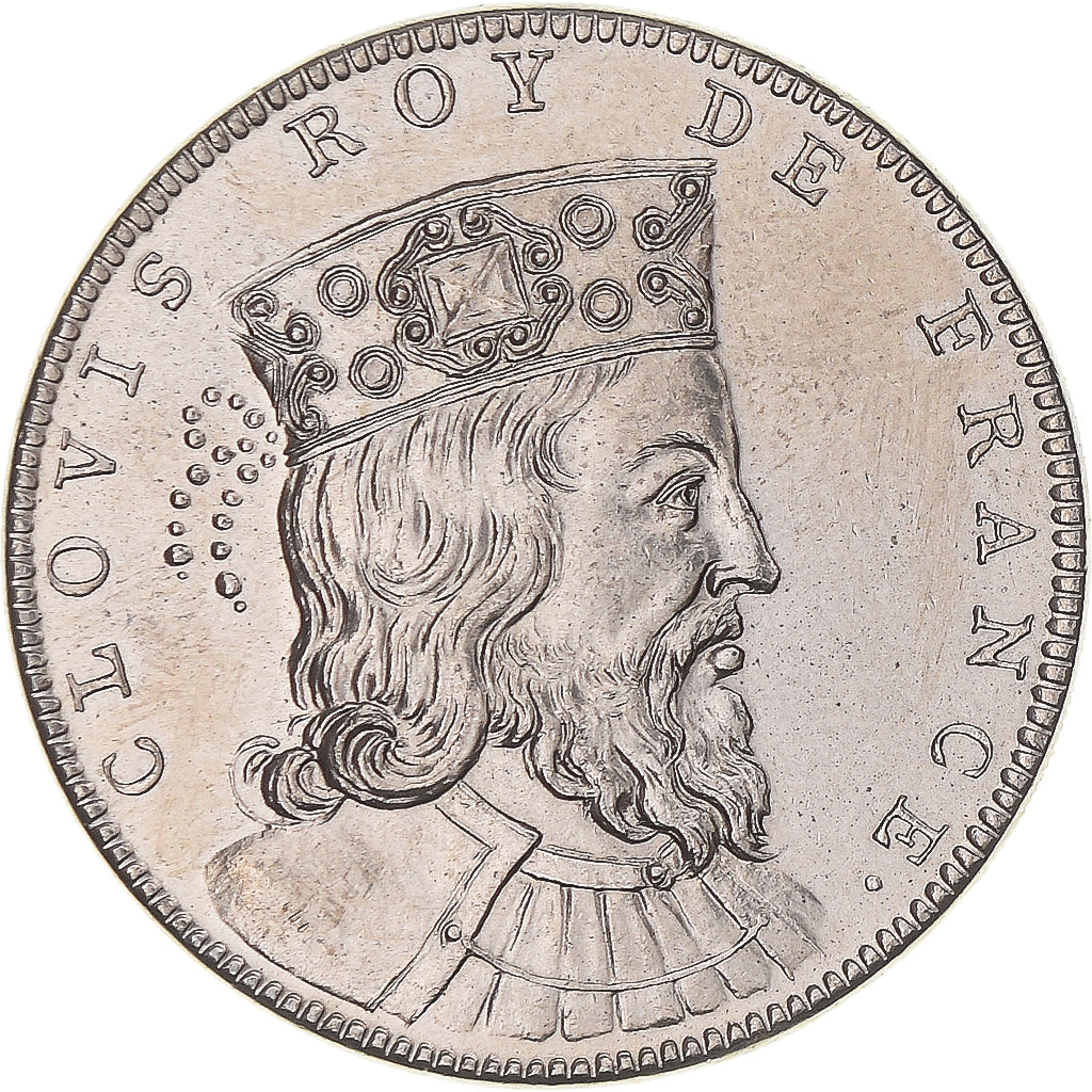 France, Medal, Les Rois de France, Clovis, MS(64), Copper-nickel