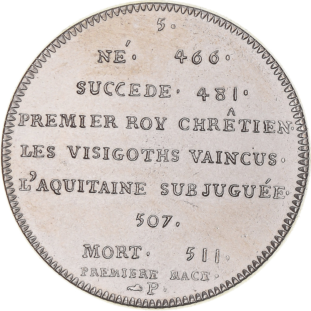 France, Medal, Les Rois de France, Clovis, MS(64), Copper-nickel