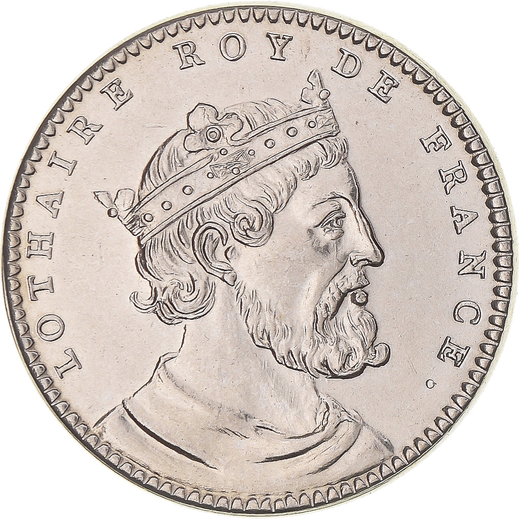Frankreich, Medaille, Les Rois de France, Lothaire, UNZ+, Kupfer-Nickel