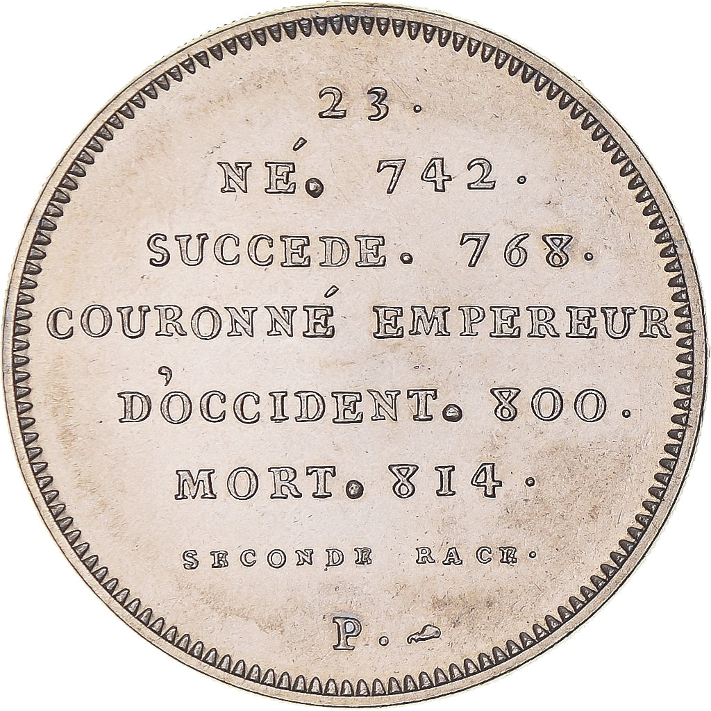 Francja, medal, Les Rois de France, Charlemagne, MS(64), Miedź-Nikiel