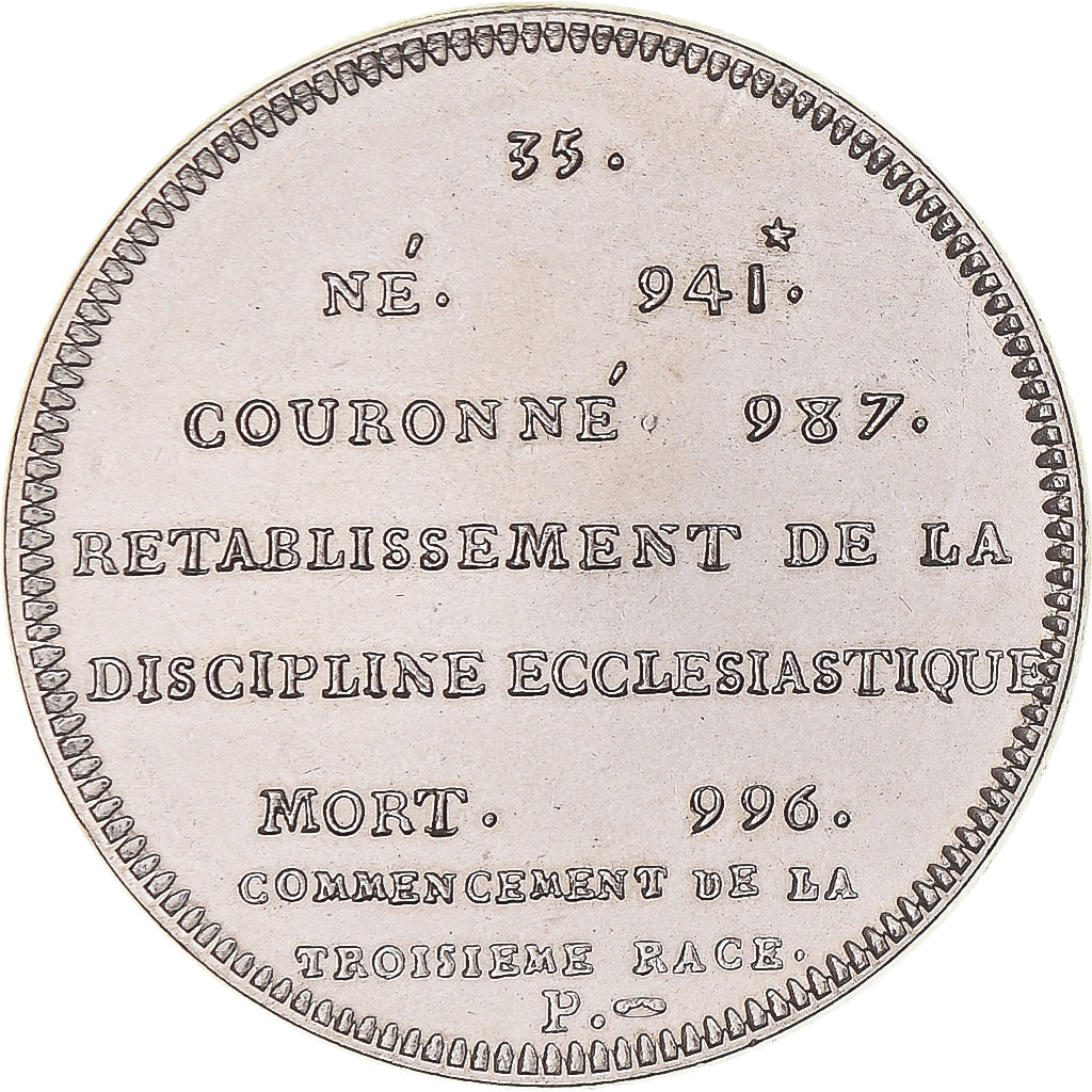 Frankreich, Medaille, Les Rois de France, Hugues Capet, UNZ+, Kupfer-Nickel