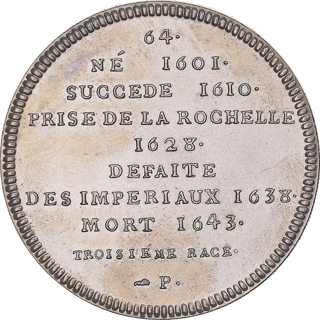 France, Medal, Les rois de France, Louis XIII, MS(64), Copper-nickel