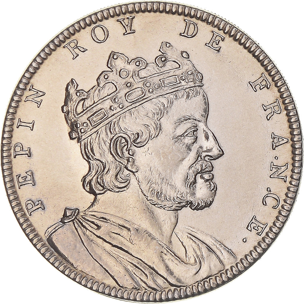 Frankreich, Medaille, Les Rois de France, Pépin le Bref, UNZ+, Kupfer-Nickel