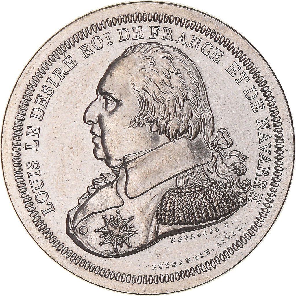 Frankreich, Medaille, Les Rois de France, Louis le Désiré, UNZ+, Kupfer-Nickel