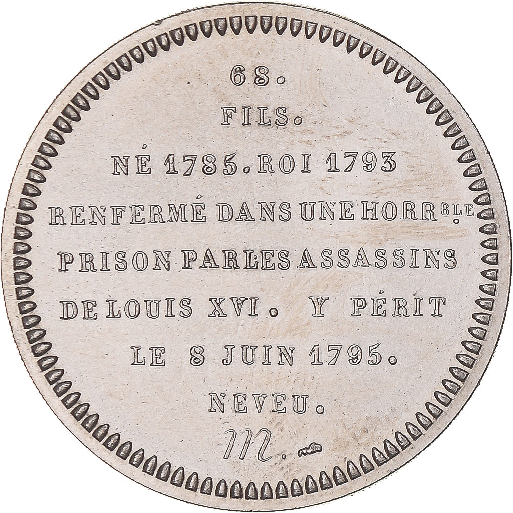 France, Medal, Les Rois de France, Louis XVII, MS(64), Copper-nickel