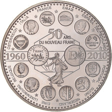 Frankreich, Medaille, L'Europe des XXVII, 50 ans du nouveau Franc, Bank, 2010