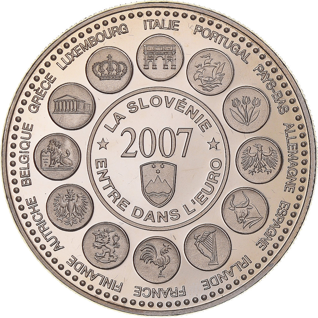 Frankreich, Medaille, L'Europe des XXVII, La Slovénie entre dans l'Euro, Bank