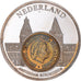 Países Baixos, medalha, European Currencies, MS(63), Cobre Revestido a Prata
