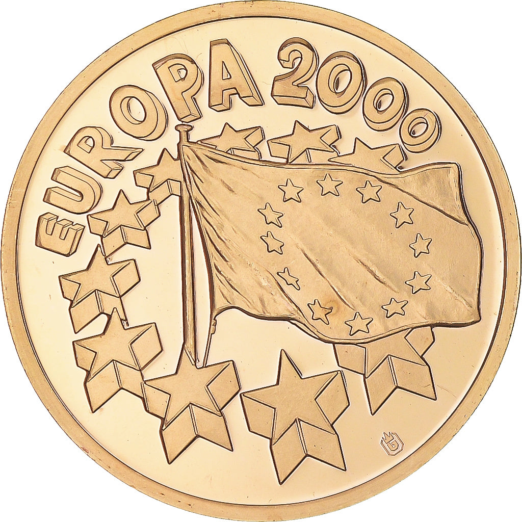 Frankreich, Medaille, Europe, Europa, Politics, 2000, UNZ+, Copper Gilt
