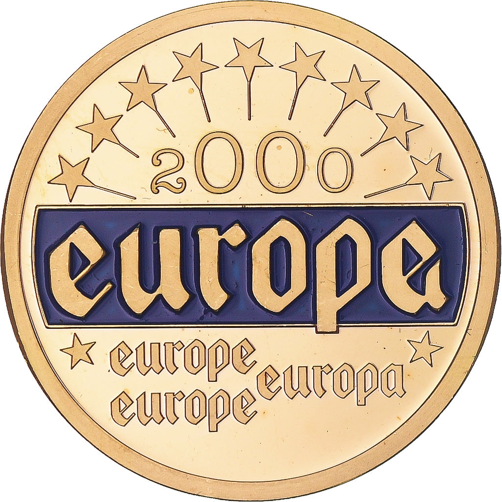 Frankreich, Medaille, Europe, Europa, Politics, 2000, UNZ+, Copper Gilt